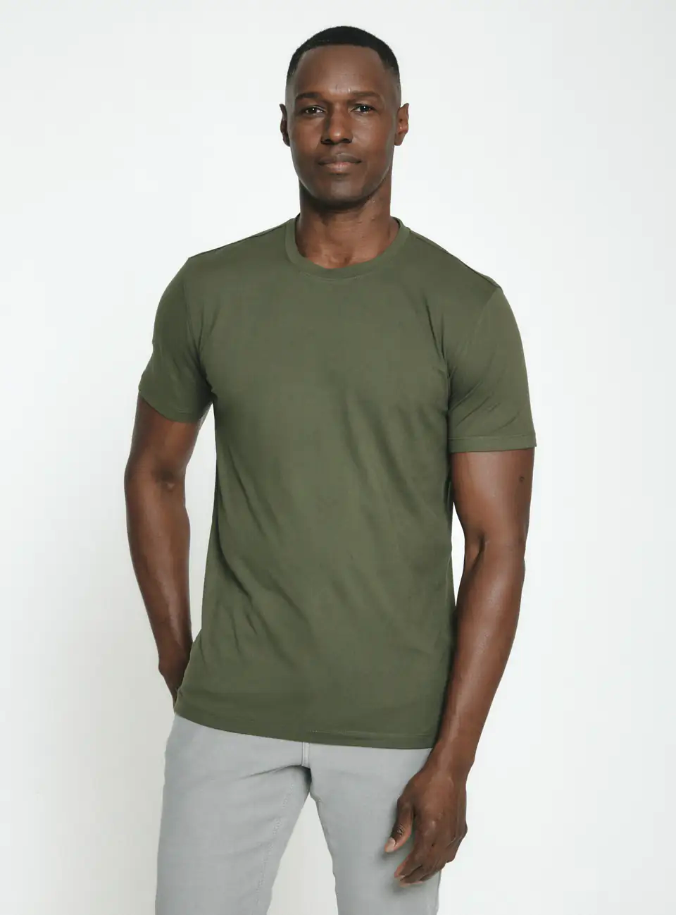7 Diamonds Crew Tee Shirt Olive