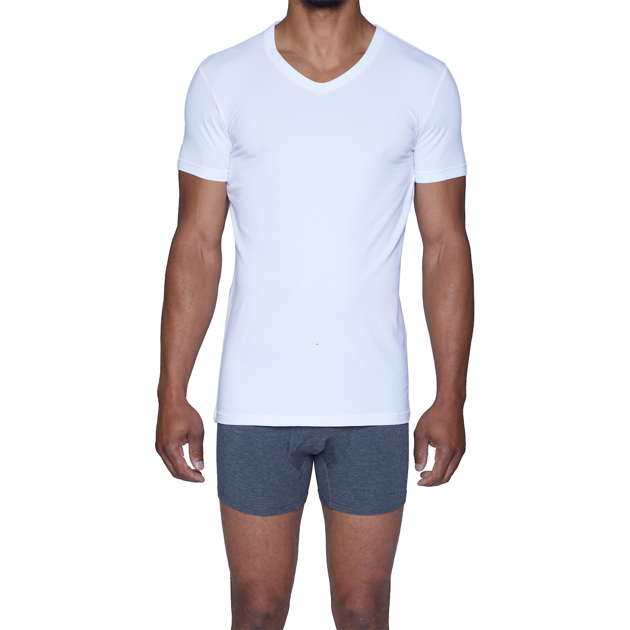 Wood Undershirt V Neck White