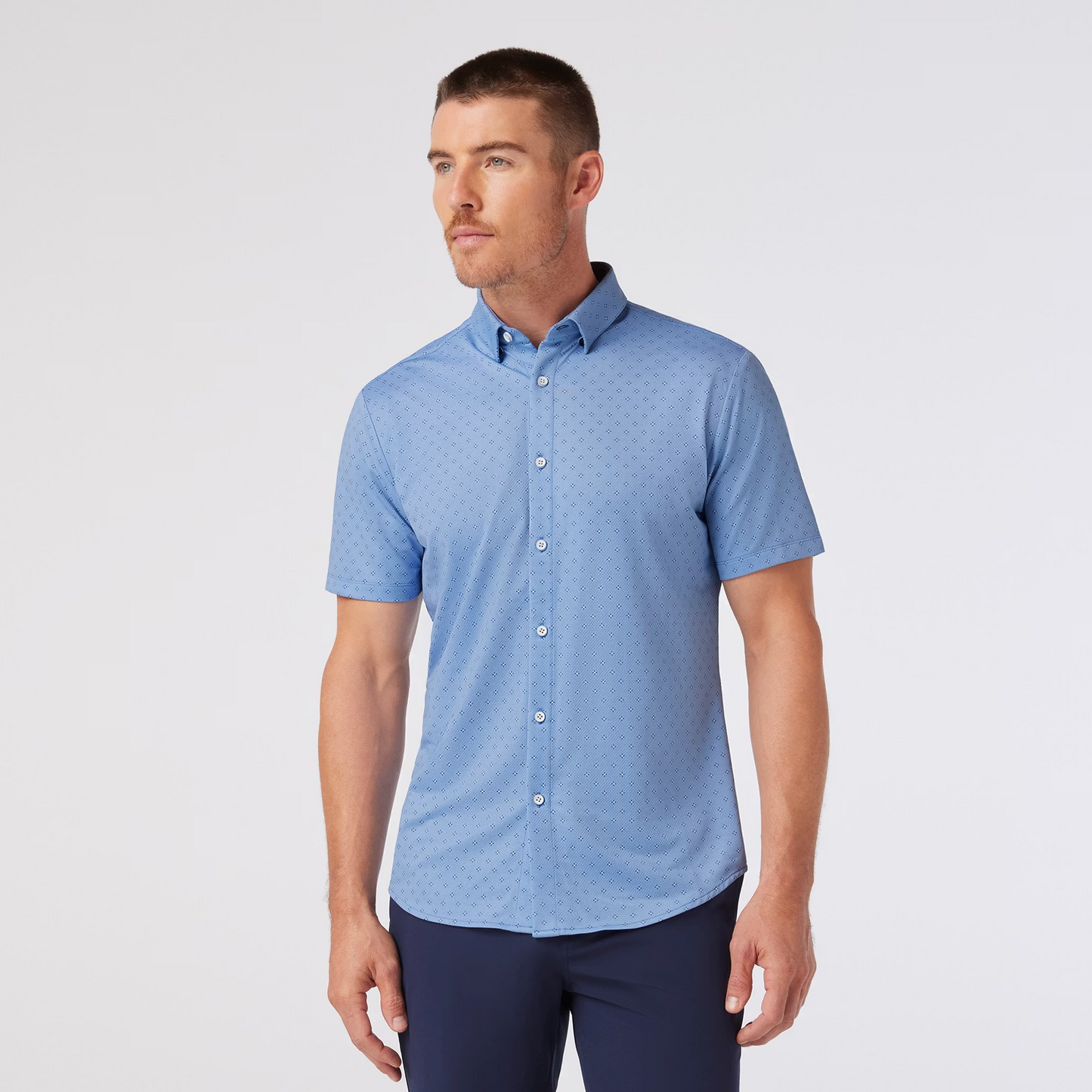 Mizzen + Main S25-7 Short Sleeve Provence Dot Geo