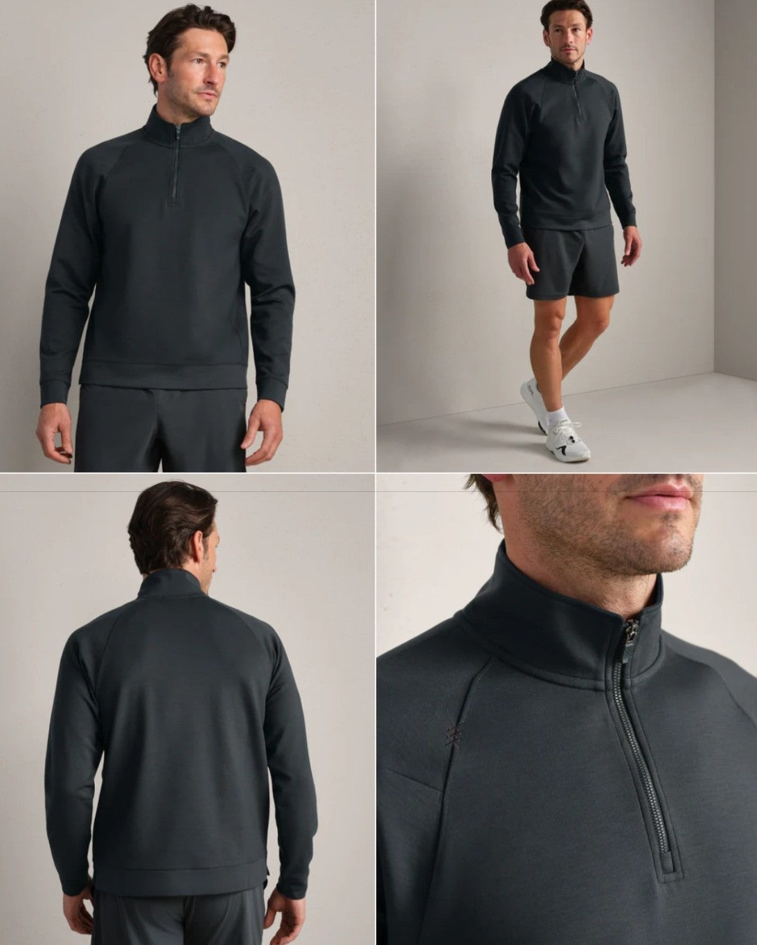 Rhone Dreamstate F25 1/4 Zip Pine Grey