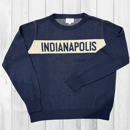 Hometown Classic Crew Sweater Navy/Camel Indianapolis