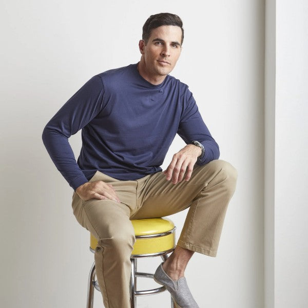 Left Coast Long Sleeve Navy Tee Shirt