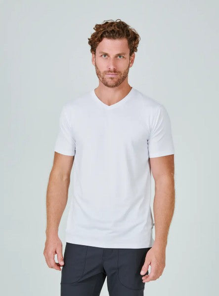 7 Diamonds V Neck Tee White