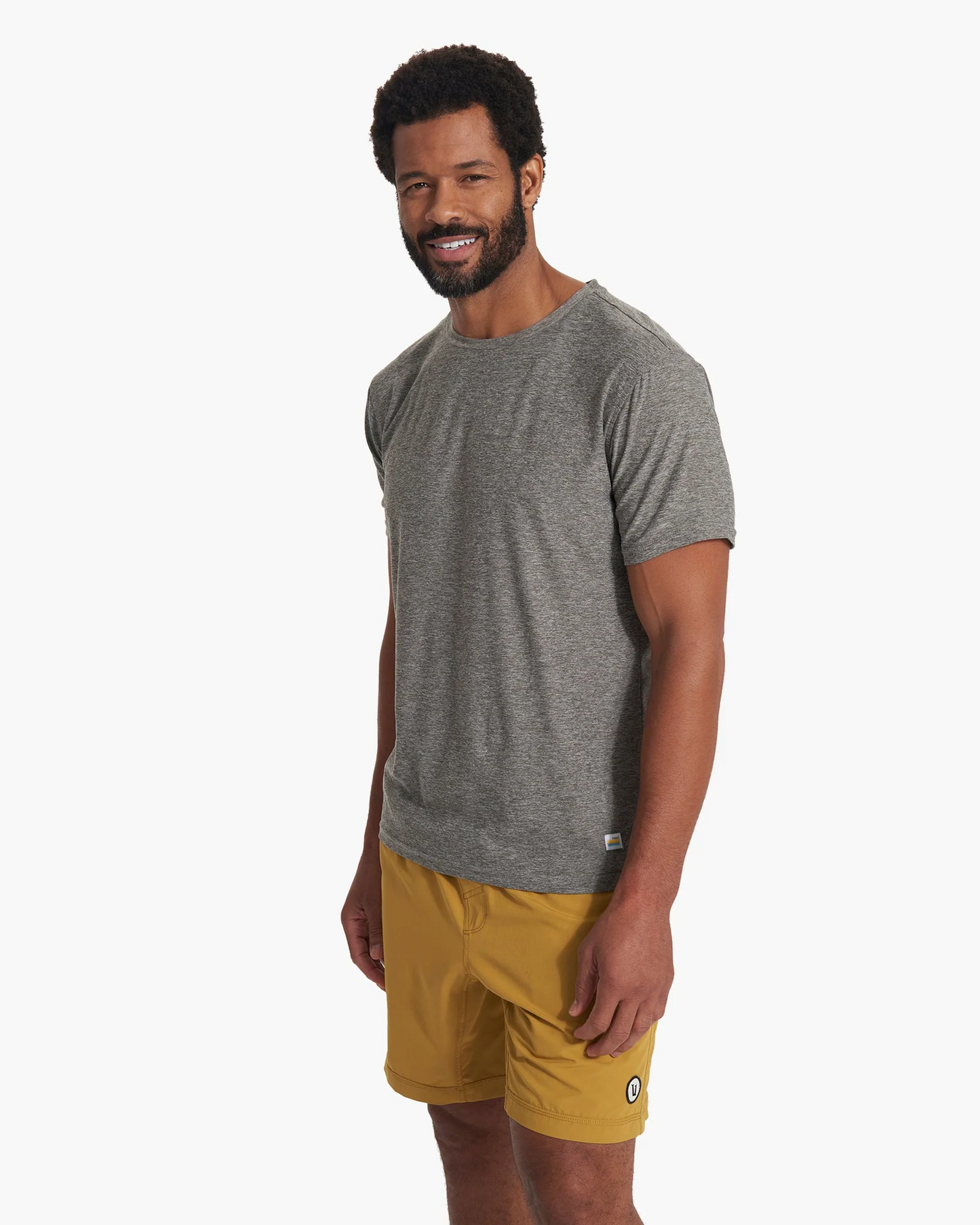 Vuori Strato Tech Tee Shirt Heather Grey