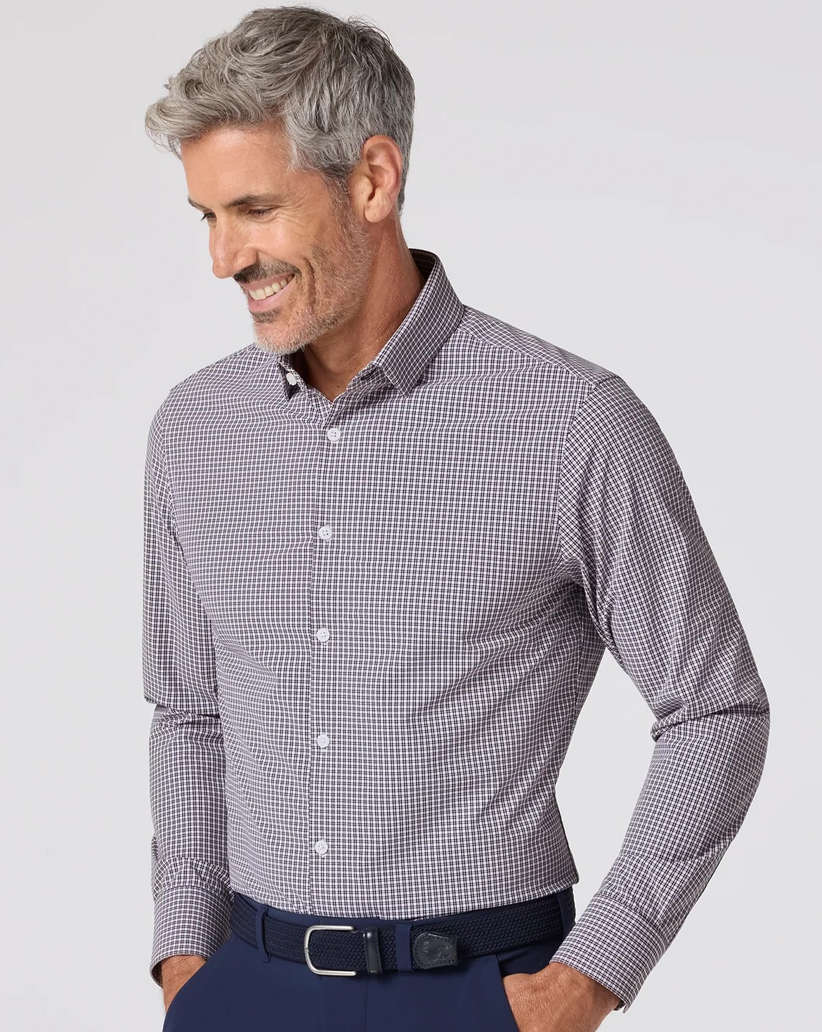 Mizzen + Main F25 LS Leward Eggplant Check