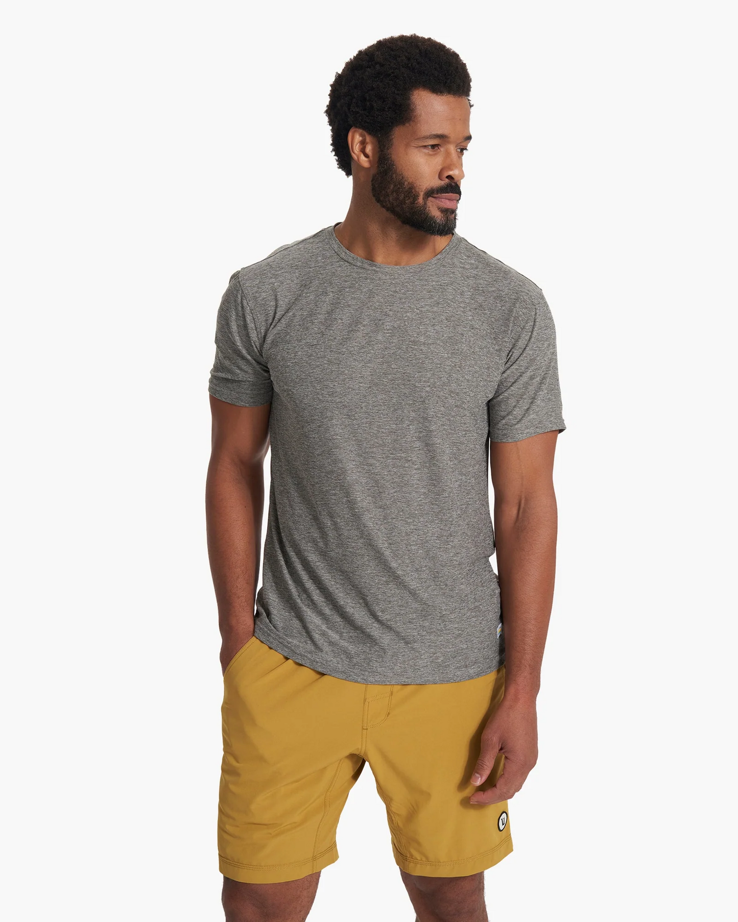 Vuori Strato Tech Tee Shirt Heather Grey