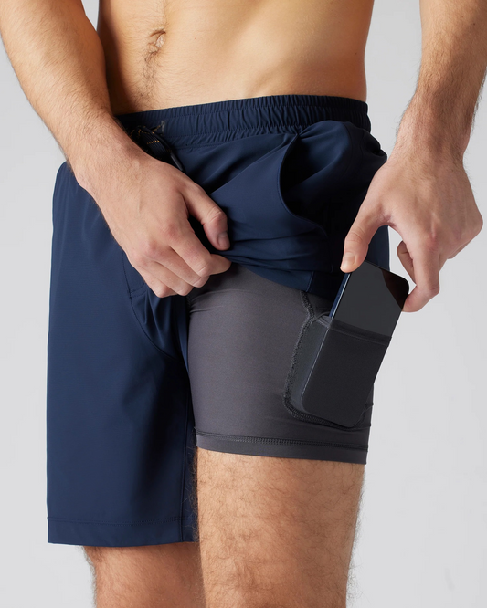 Rhone 7" Pursuit Short - Lined Navy