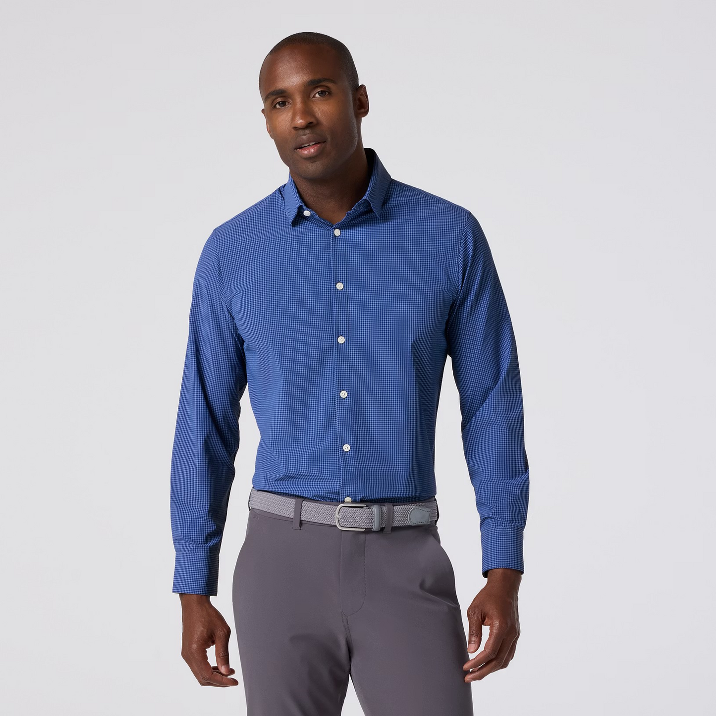Mizzen + Main Long Sleeve Leward Cobalt Grid