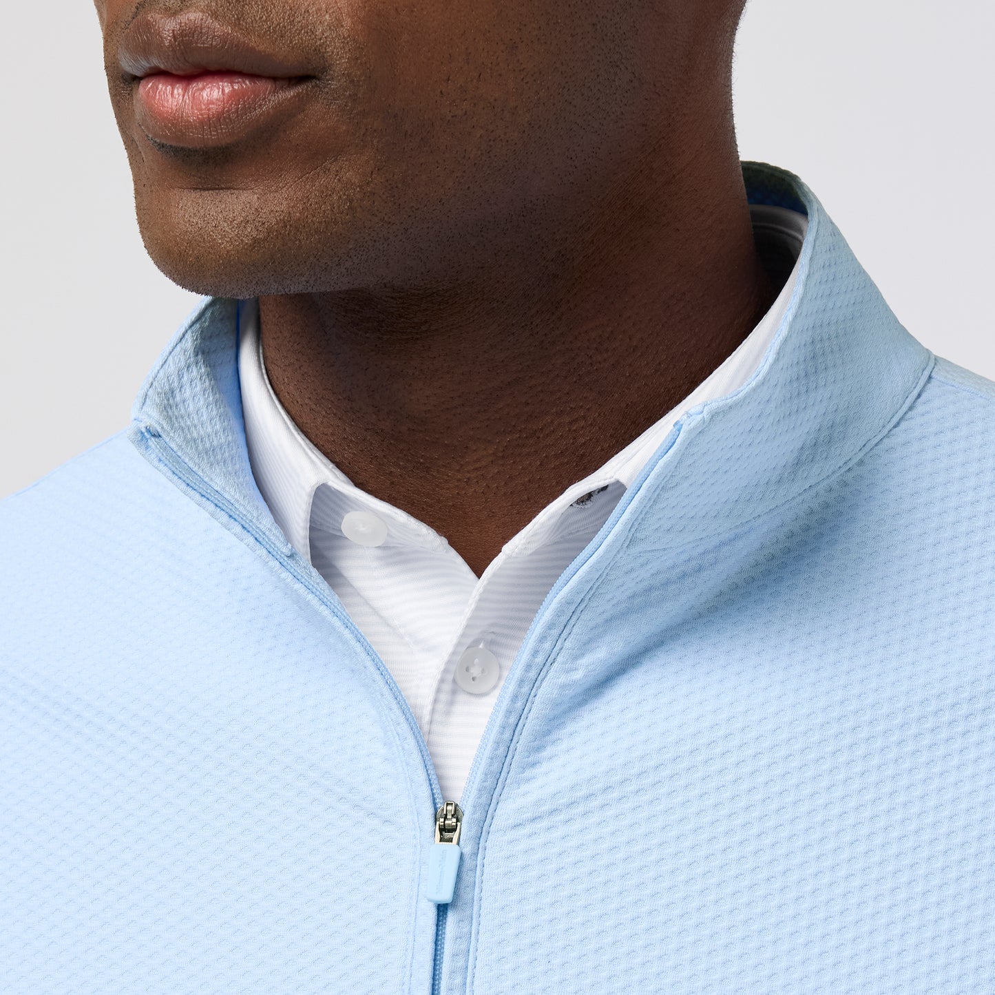 Mizzen + Main S26 Easton 1/4 Zip Cloud Blue