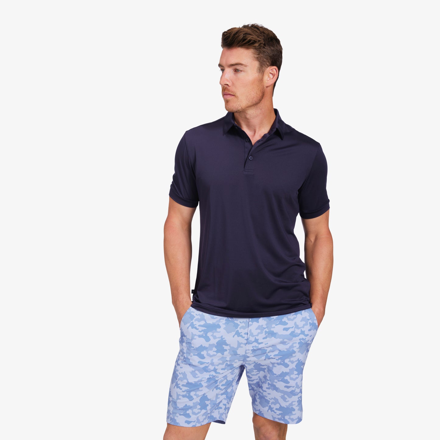Mizzen + Main Polo Versa Solid Navy