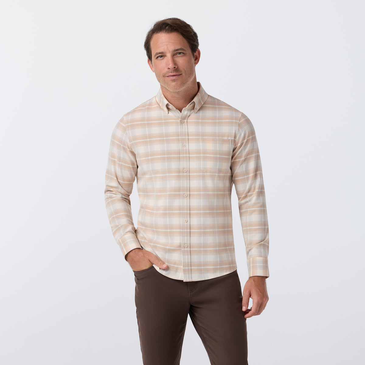 Mizzen + Main F26 City Flannel Light Khaki