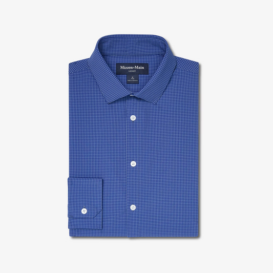 Mizzen + Main Long Sleeve Leward Cobalt Grid