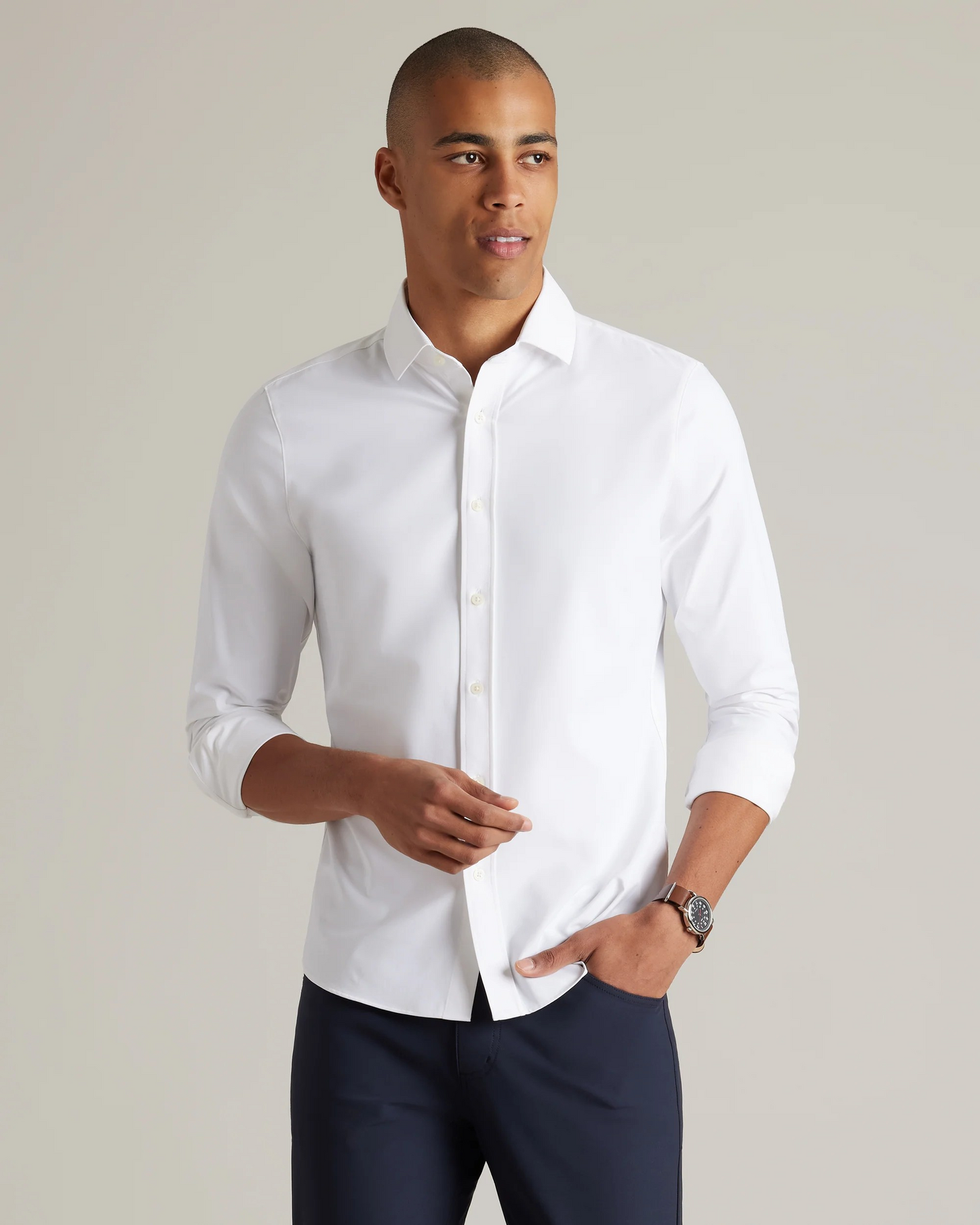 Rhone Long Sleeve "State of Mind" Shirt White