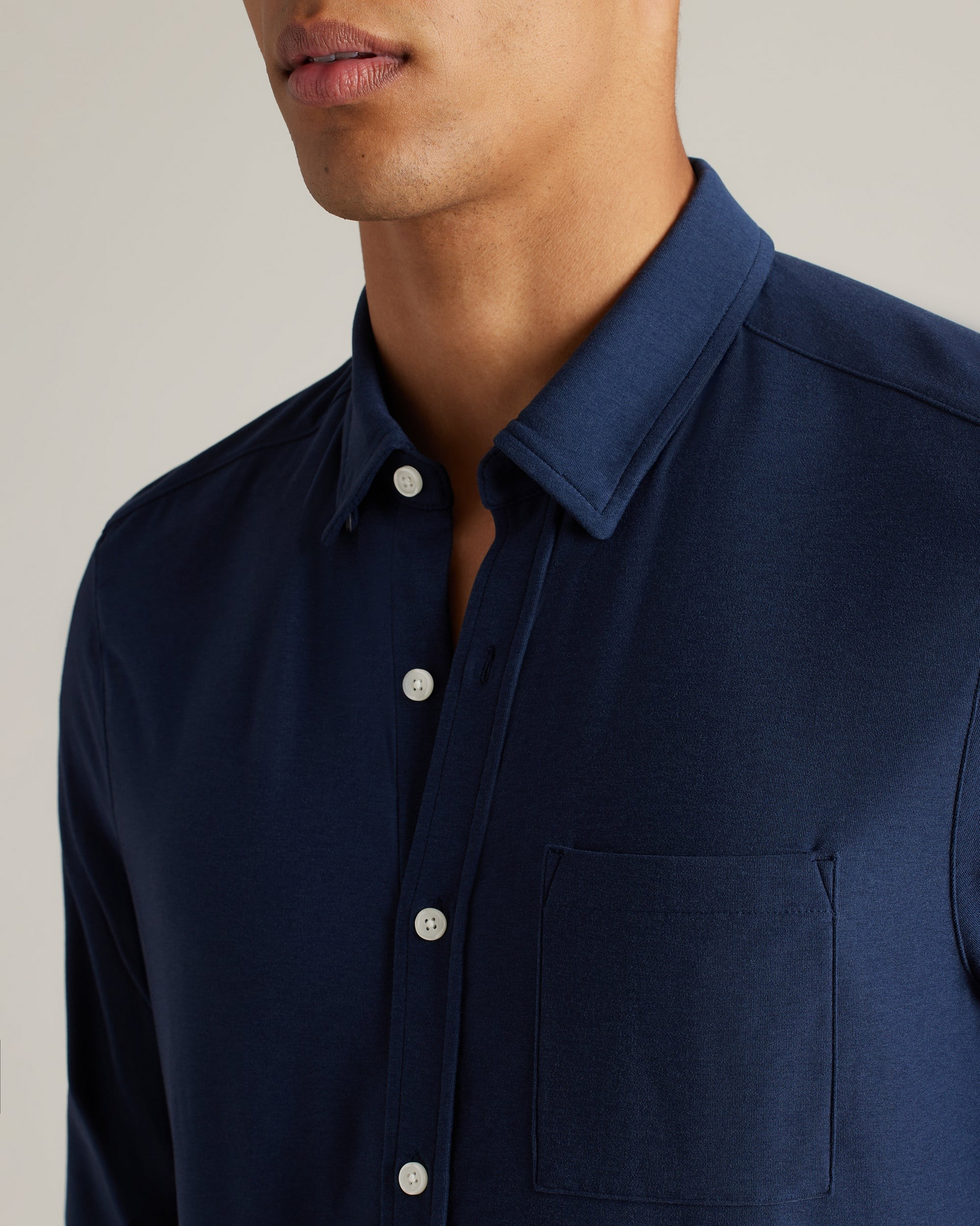 Rhone Long Sleeve "WFH" Shirt Navy