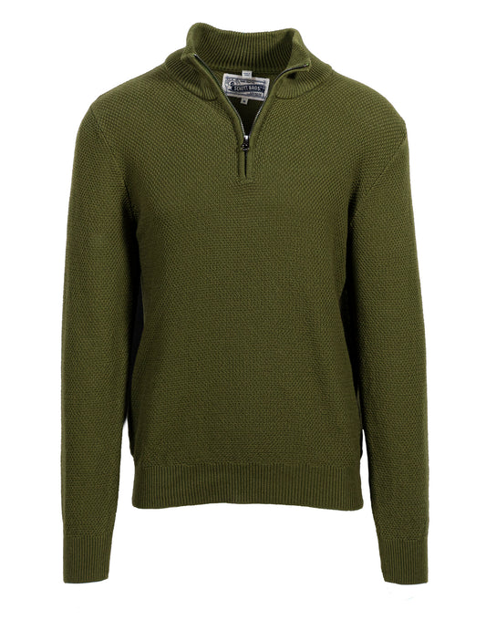 Schott 1/4 Zip Sweater Spruce Green