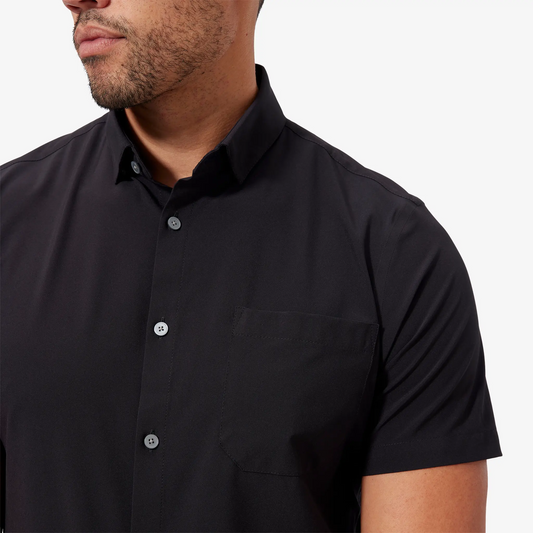 Mizzen + Main Short Sleeve Solid Black