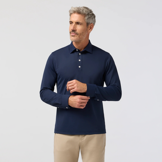 Mizzen + Main S26 Harper LS Polo Navy