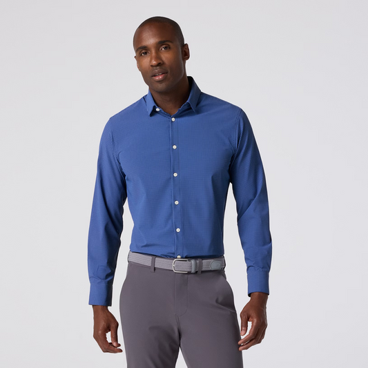 Mizzen + Main Long Sleeve Leward Cobalt Grid