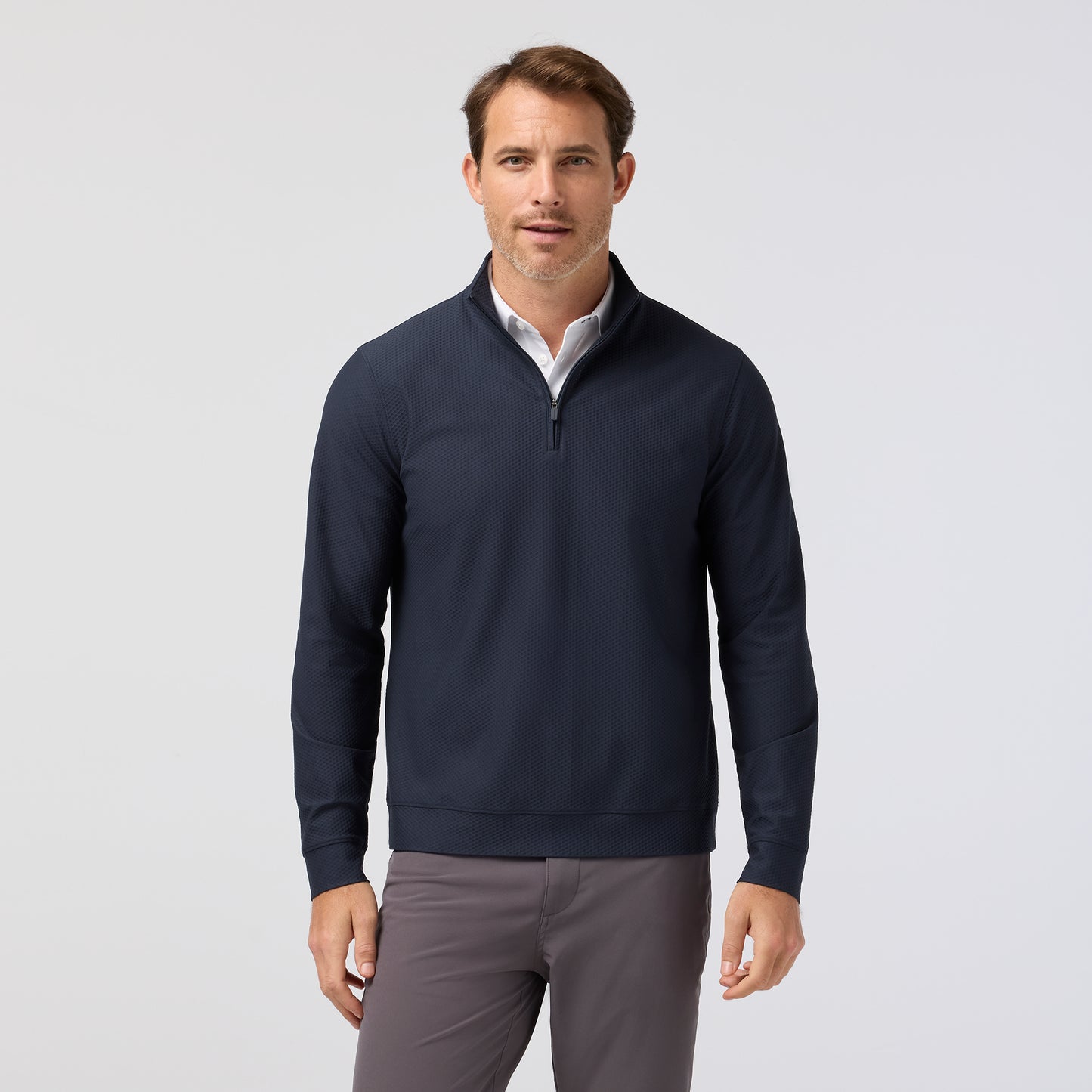 Mizzen + Main S26 Easton 1/4 Zip Navy