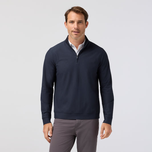 Mizzen + Main S26 Easton 1/4 Zip Navy