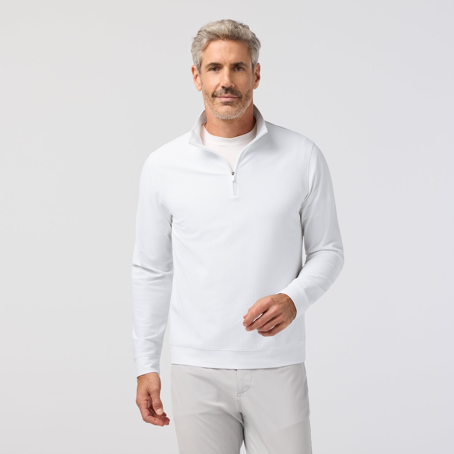Mizzen + Main S26 Easton 1/4 Zip White