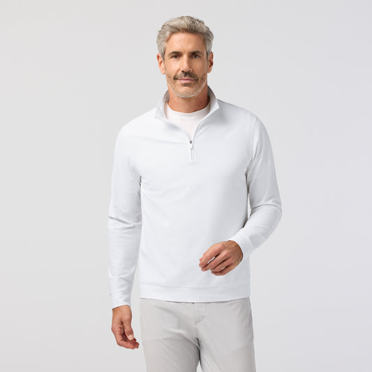 Mizzen + Main S26 Easton 1/4 Zip White