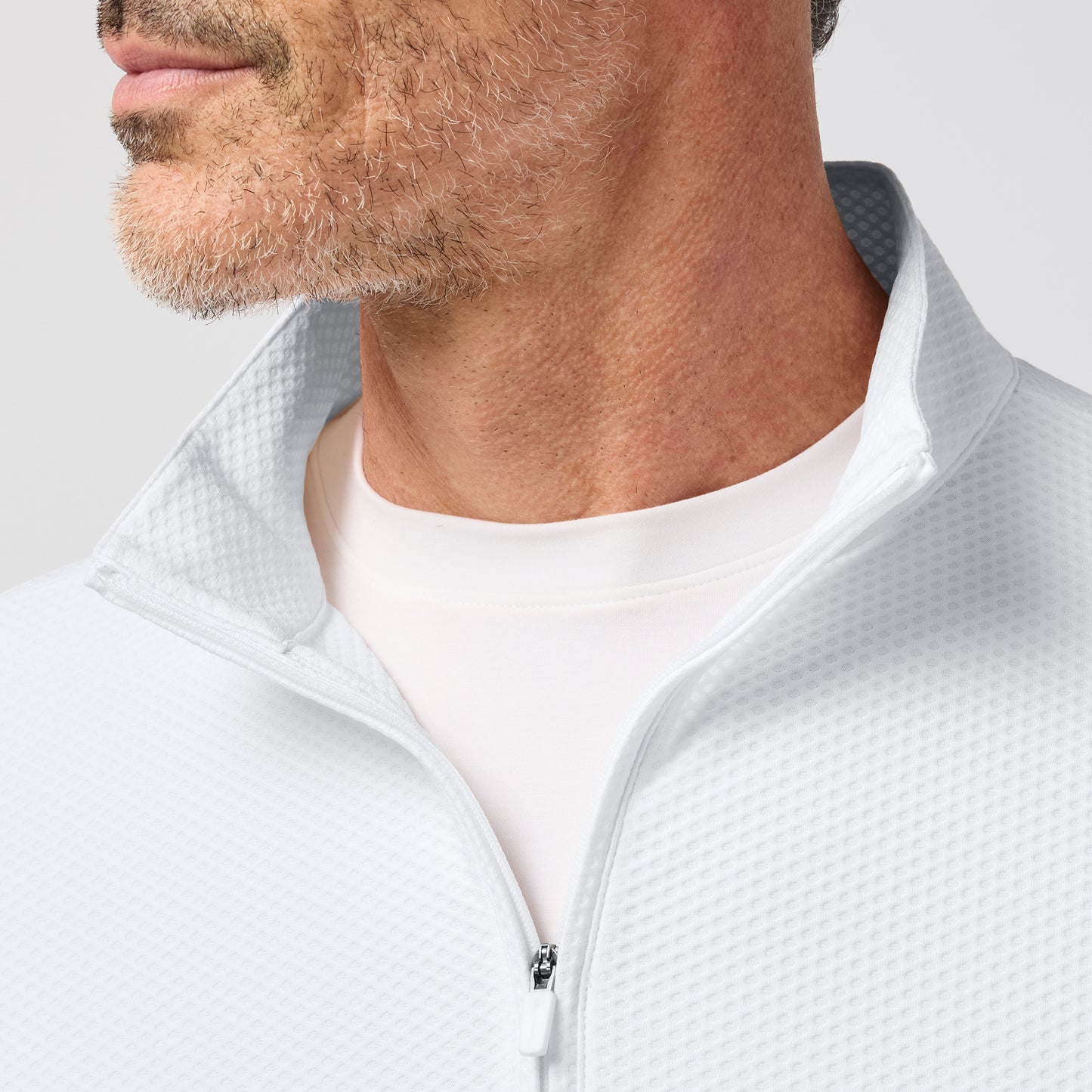 Mizzen + Main S26 Easton 1/4 Zip White