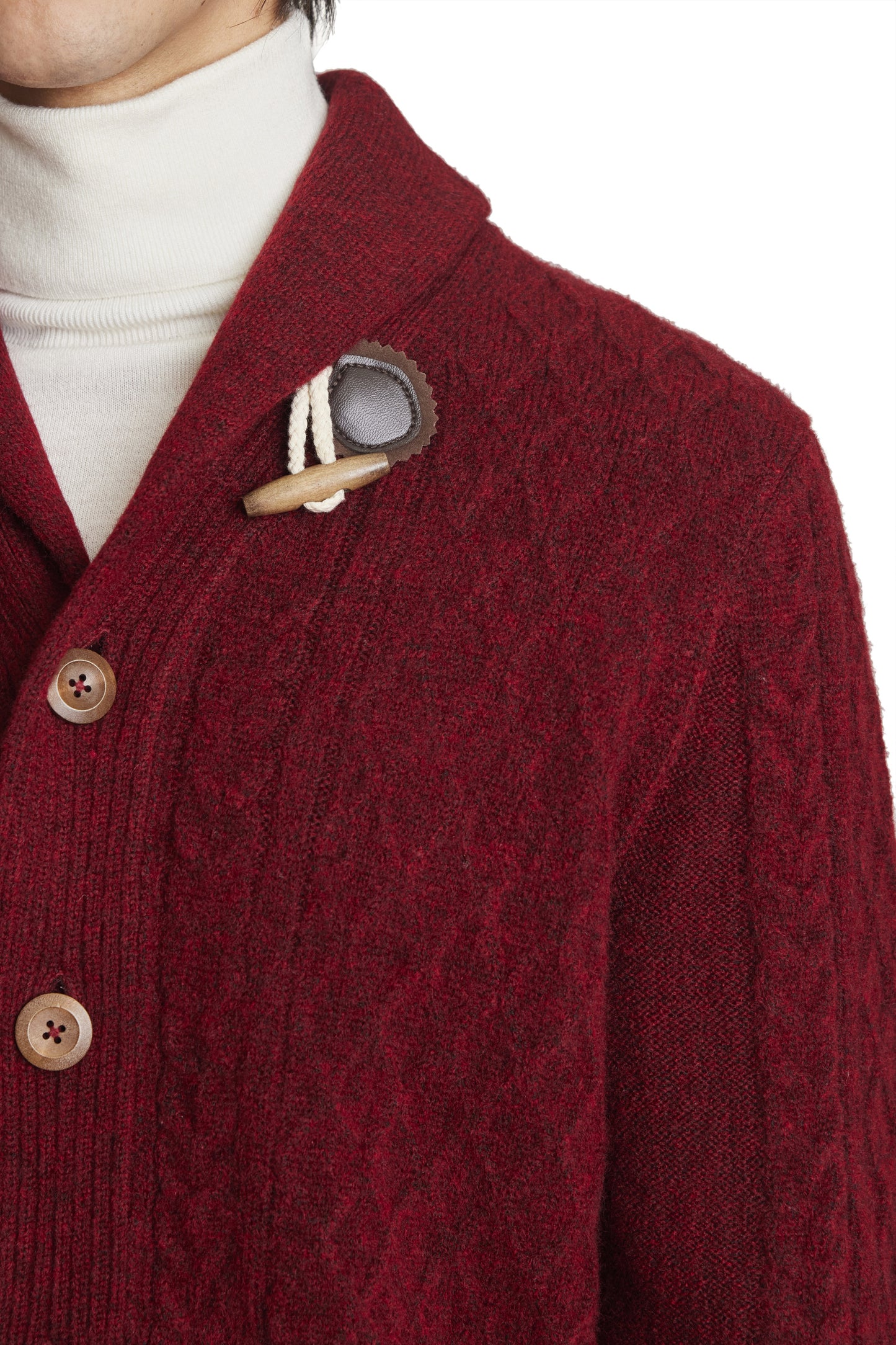 Paisely & Gray Wine Toggle Cardigan Sweater