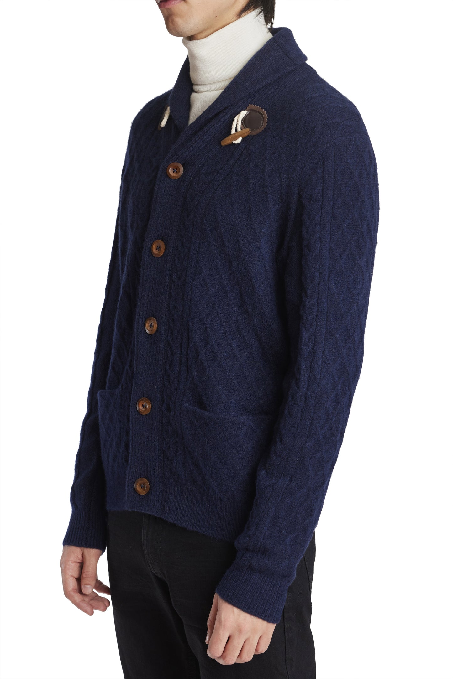 Paisely & Gray Navy Toggle Cardigan Sweater