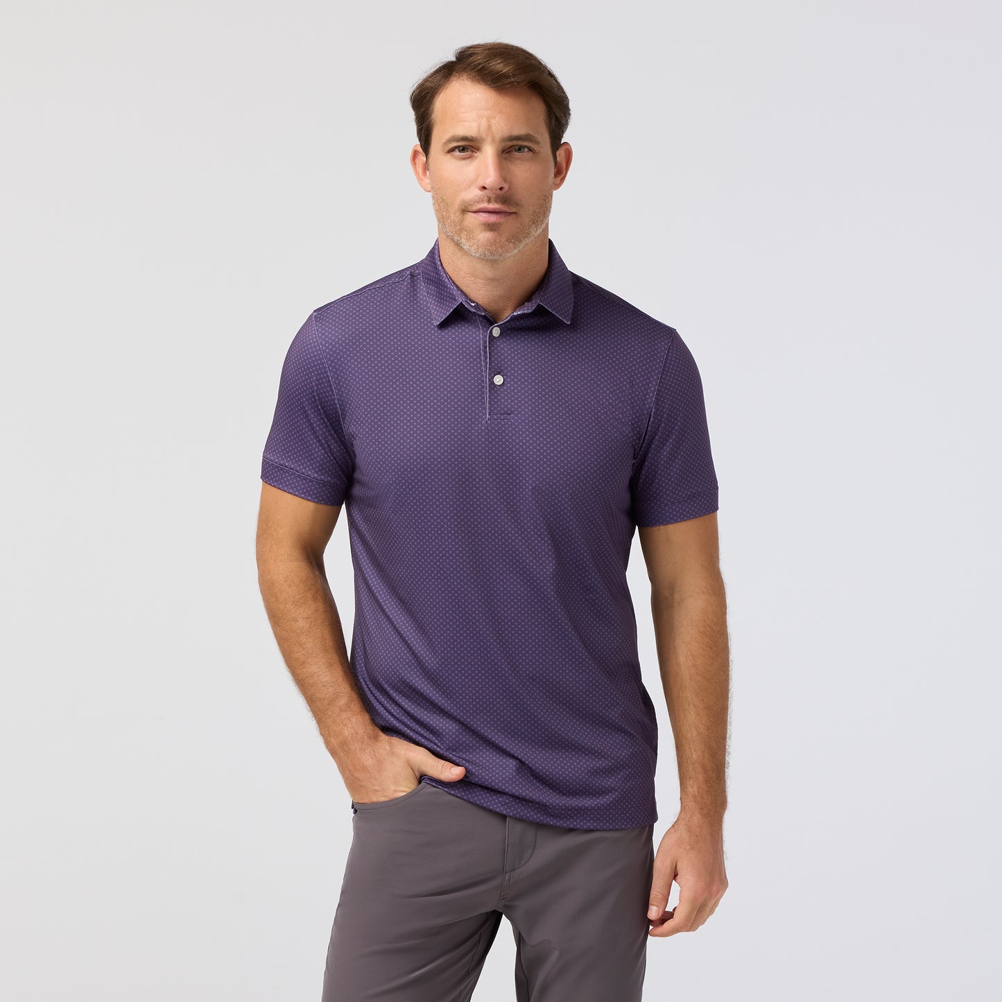 Mizzen + Main S26-3 Polo Versa Purple Dot